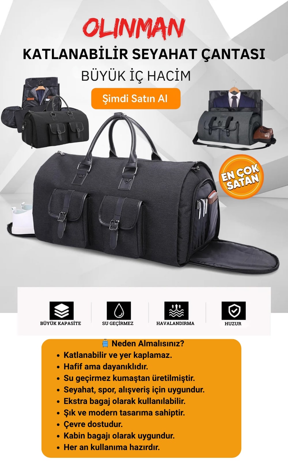 Katlanabilir Seyahat Çantası